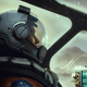 An astronaut prepares to take off in a spaceship in Starfield.